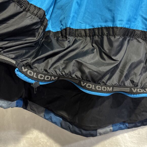 Volcom True to This Neolithic Insulated Jacket Kids Size Large Blue Gray Plaid - Picture 13 of 16